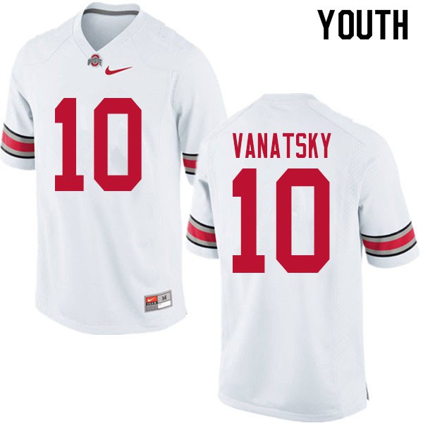 Ohio State Buckeyes #10 Danny Vanatsky Youth Stitched Jersey White